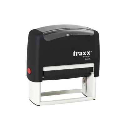 Timbre Autoentintado Personalizable Traxx 9015 · 70 x 32 mm Negro