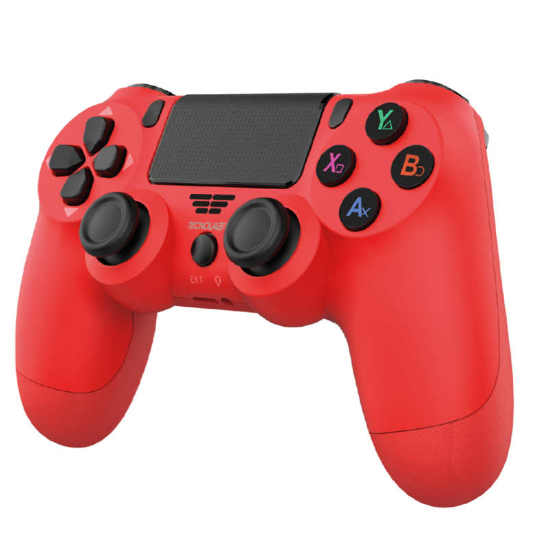 Control Inalámbrico Joypad Tecnolab D-Shock para PS4 y PC Rojo — vista 2
