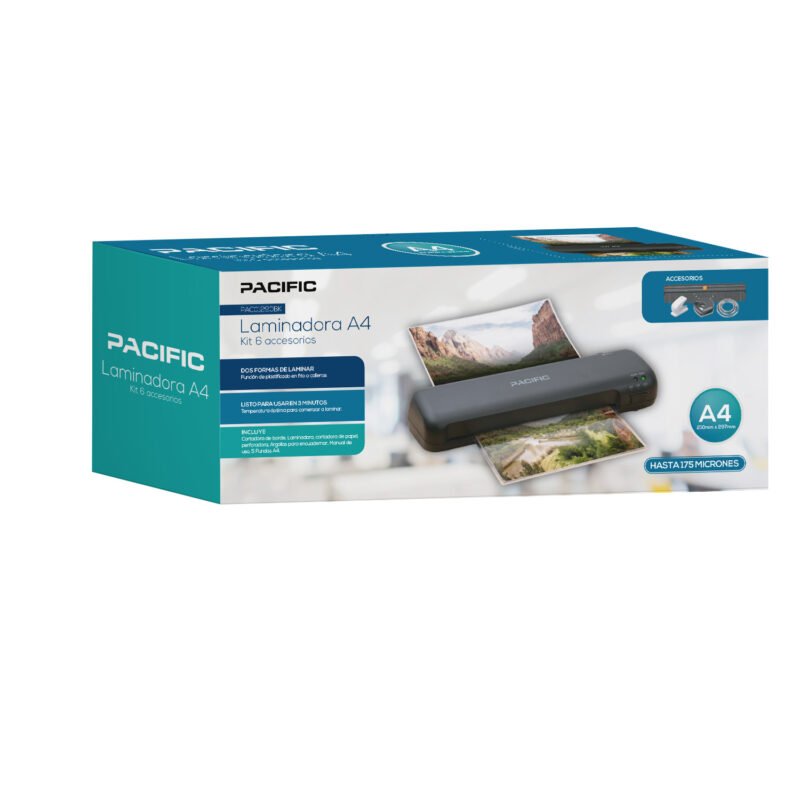 Laminadora A4 Pacific Kit 6 en 1 (220V - Hasta 175 Micrones)