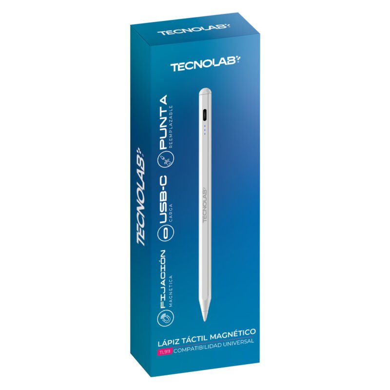 Lápiz Táctil Universal Tecnolab con Fijación Magnética y Carga Rápida USB-C